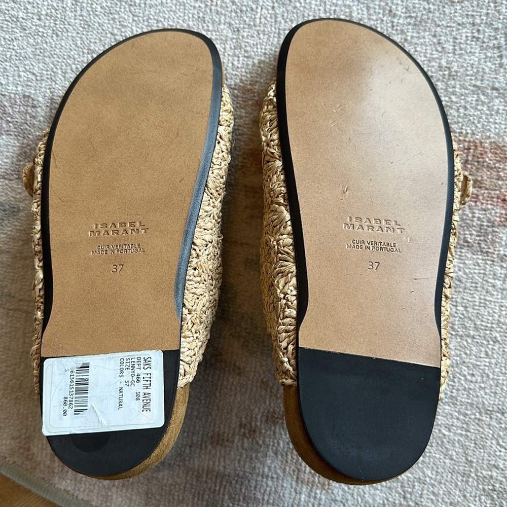 Isabel Marant Lennyo Woven Raffia Sandals *New in box - Picture 6 of 8